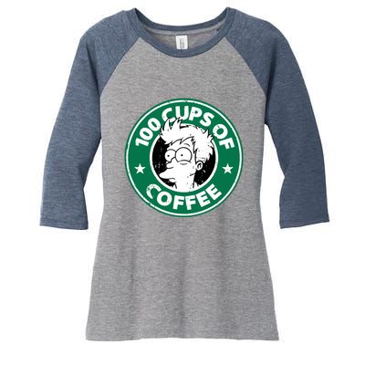 100 Cups Of Coffee Women's Tri-Blend 3/4-Sleeve Raglan Shirt