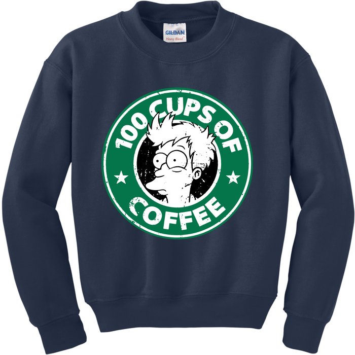 100 Cups Of Coffee Kids Sweatshirt