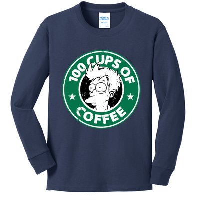 100 Cups Of Coffee Kids Long Sleeve Shirt