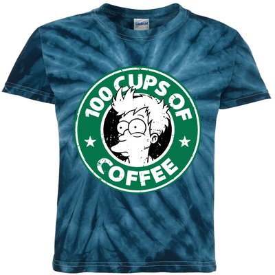 100 Cups Of Coffee Kids Tie-Dye T-Shirt