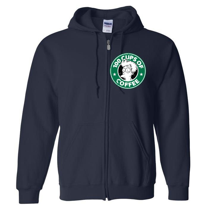 100 Cups Of Coffee Full Zip Hoodie