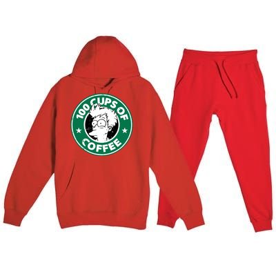 100 Cups Of Coffee Premium Hooded Sweatsuit Set