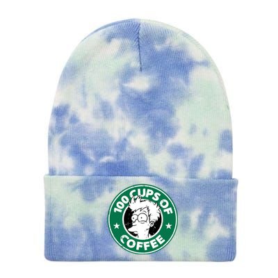 100 Cups Of Coffee Tie Dye 12in Knit Beanie