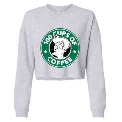 100 Cups Of Coffee Cropped Pullover Crew