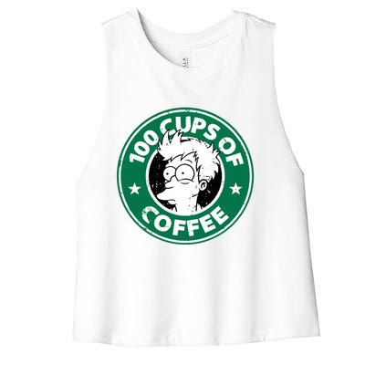 100 Cups Of Coffee Women's Racerback Cropped Tank