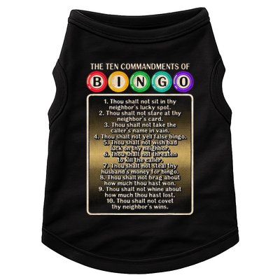 10 Commandments Of Bingo Bingo Player Doggie Tank