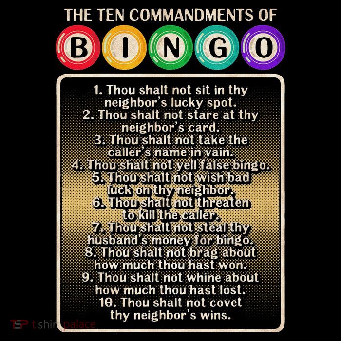 10 Commandments Of Bingo Bingo Player Tall T-Shirt