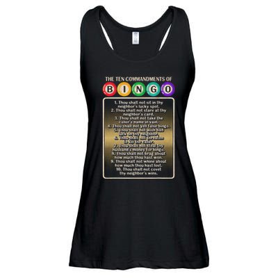 10 Commandments Of Bingo Bingo Player Ladies Essential Flowy Tank