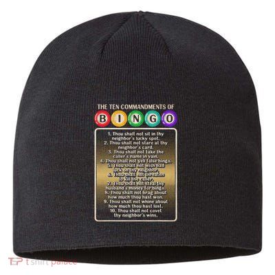 10 Commandments Of Bingo Bingo Player Sustainable Beanie