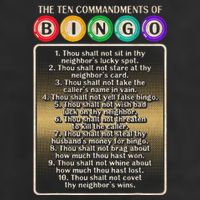 10 Commandments Of Bingo Bingo Player Crop Fleece Hoodie