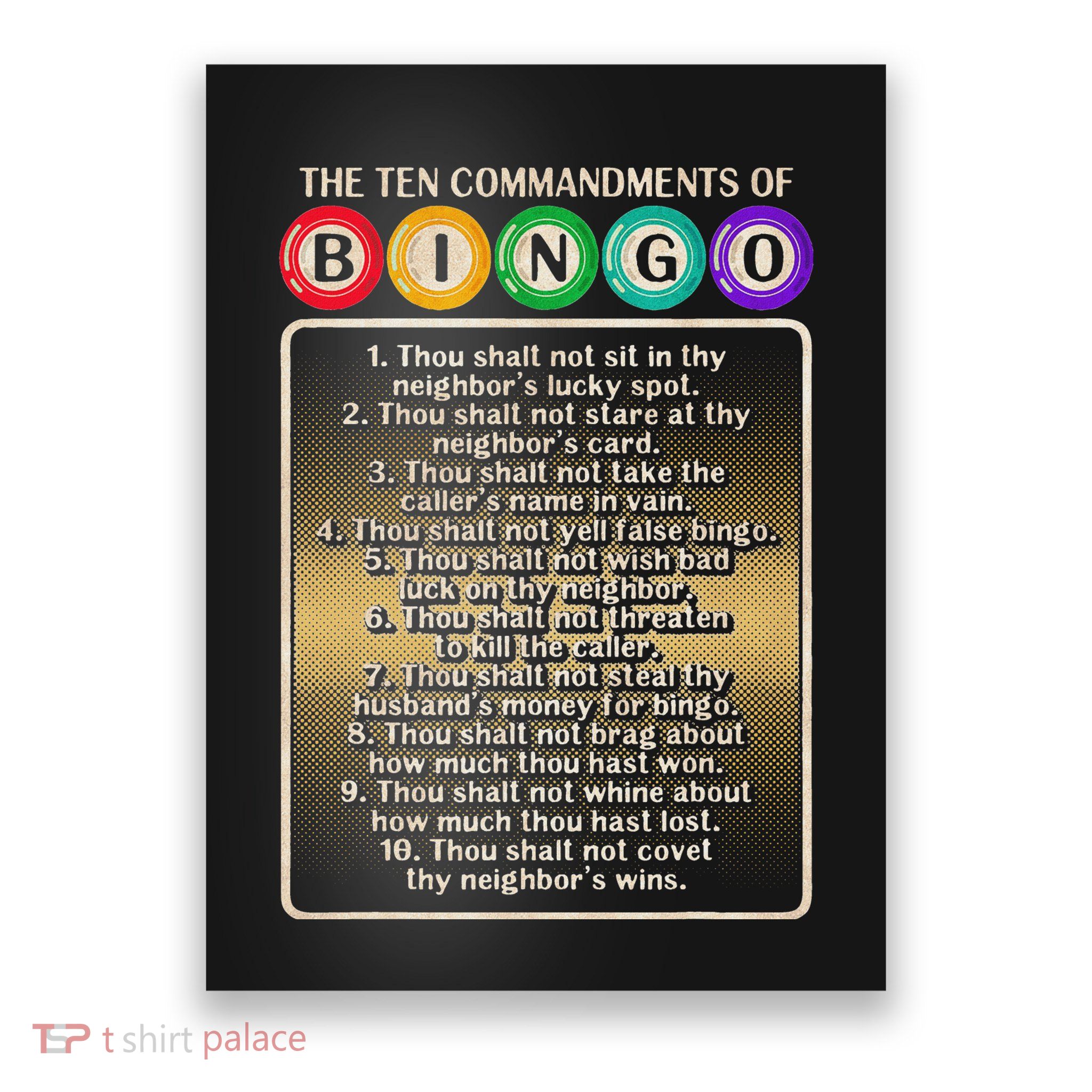 10 Commandments Of Bingo Bingo Player Poster