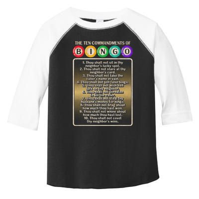 10 Commandments Of Bingo Bingo Player Toddler Fine Jersey T-Shirt