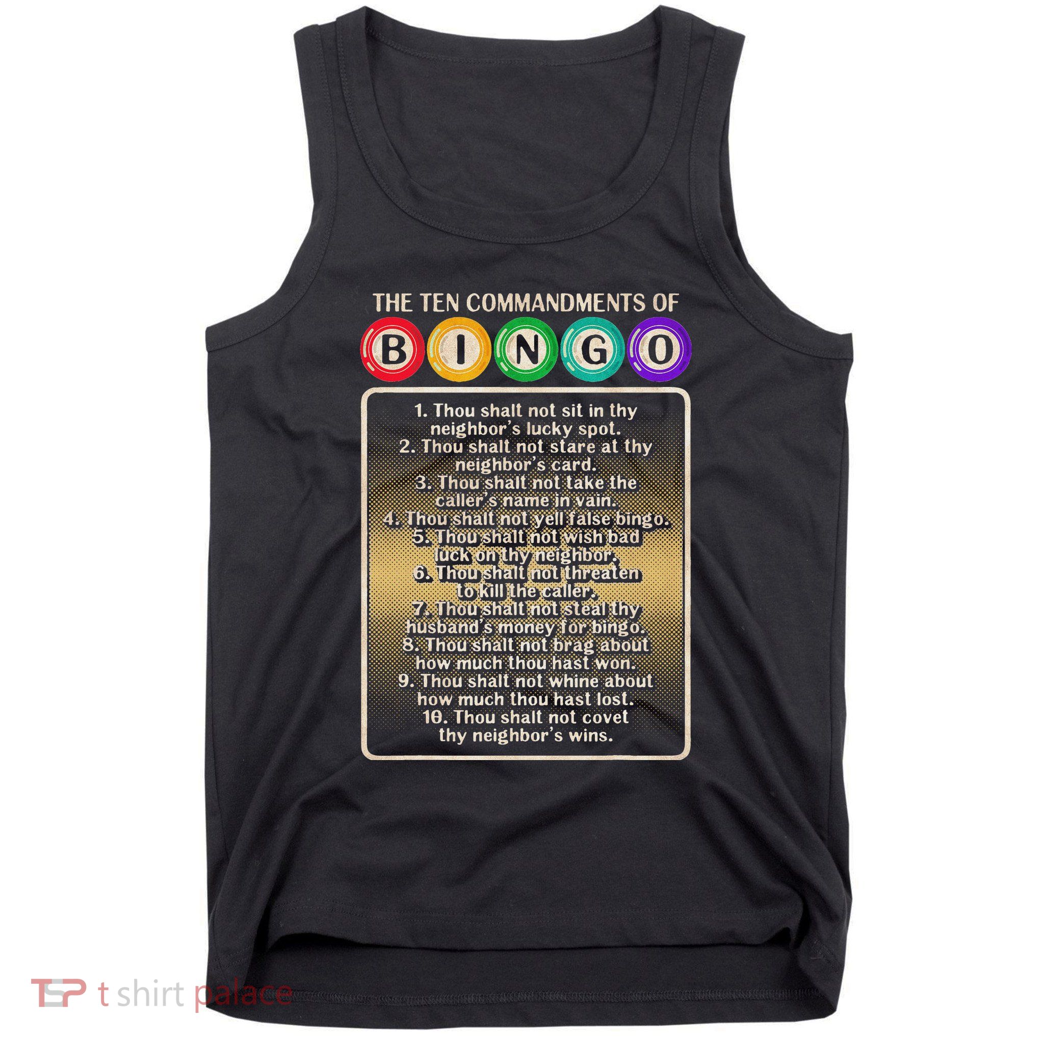 10 Commandments Of Bingo Bingo Player Tank Top