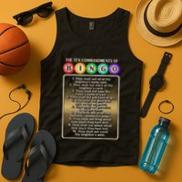 10 Commandments Of Bingo Bingo Player Tank Top