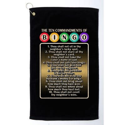 10 Commandments Of Bingo Bingo Player Golf Towel