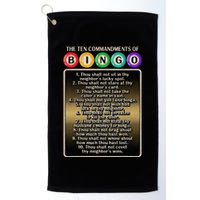10 Commandments Of Bingo Bingo Player Golf Towel