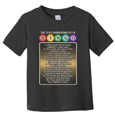 10 Commandments Of Bingo Bingo Player Toddler T-Shirt