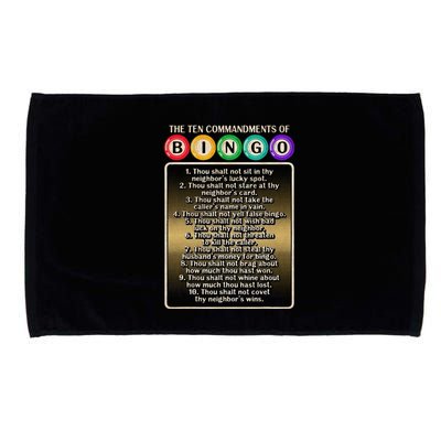 10 Commandments Of Bingo Bingo Player Microfiber Hand Towel