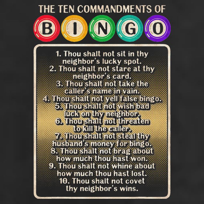 10 Commandments Of Bingo Bingo Player Microfiber Hand Towel
