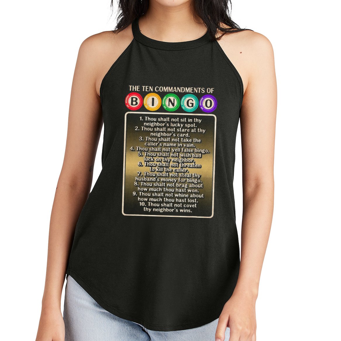 10 Commandments Of Bingo Bingo Player Women's Perfect Tri Rocker Tank