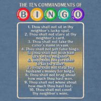 10 Commandments Of Bingo Bingo Player Garment-Dyed Sweatshirt