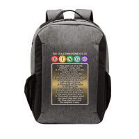 10 Commandments Of Bingo Bingo Player Vector Backpack