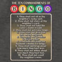 10 Commandments Of Bingo Bingo Player Vector Backpack