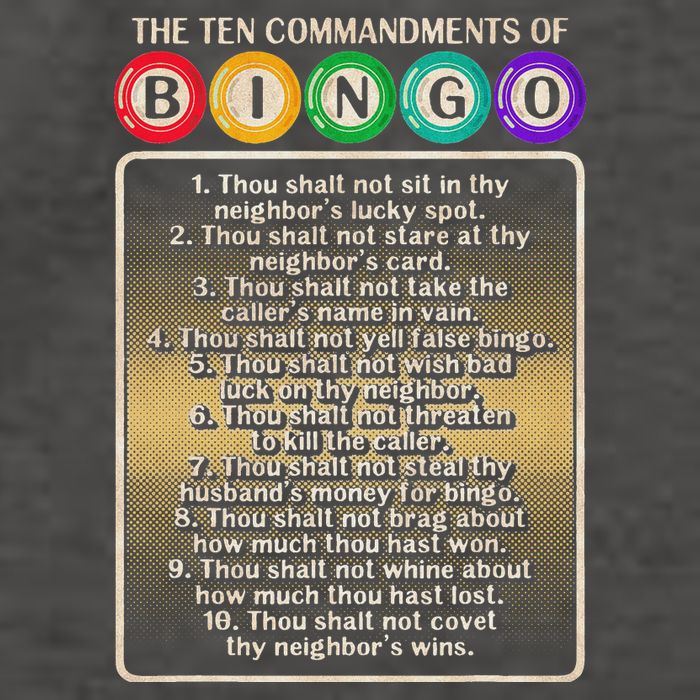 10 Commandments Of Bingo Bingo Player Vector Backpack