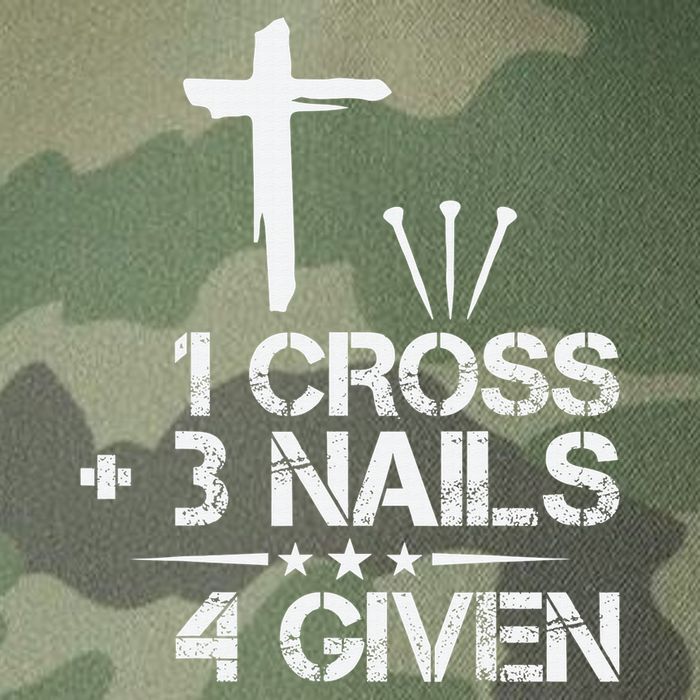 1 Cross Plus 3 Nails Equal 4 Given Christian Faith Cross Legacy Tie Dye Trucker Hat