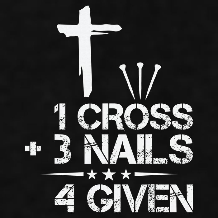 1 Cross Plus 3 Nails Equal 4 Given Christian Faith Cross Ladies PosiCharge Tri-Blend Wicking Tank
