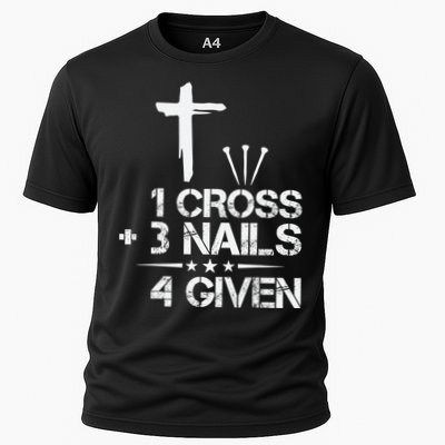 1 Cross Plus 3 Nails Equal 4 Given Christian Faith Cross Performance Shirt
