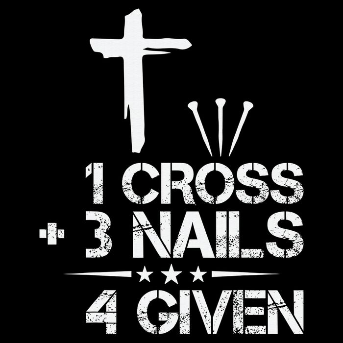 1 Cross Plus 3 Nails Equal 4 Given Christian Faith Cross 7-Panel Snapback Hat