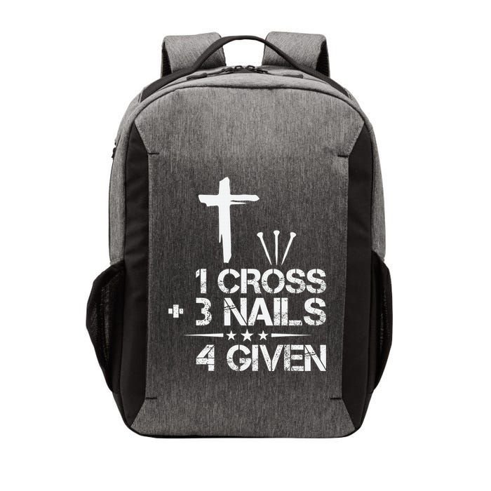 1 Cross Plus 3 Nails Equal 4 Given Christian Faith Cross Vector Backpack