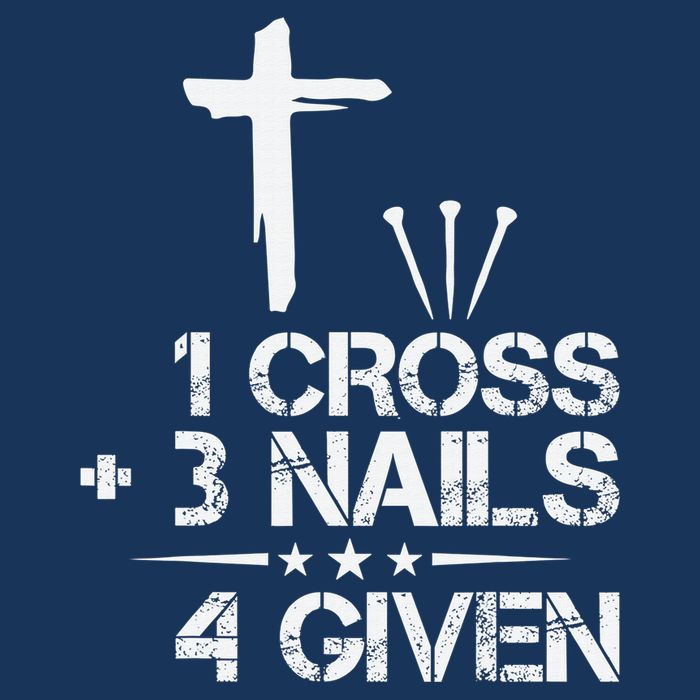 1 Cross Plus 3 Nails Equal 4 Given Christian Faith Cross Infant Baby Jersey Bodysuit