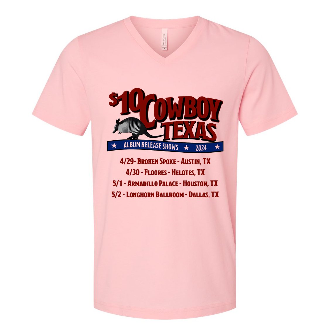 $10 Cowboy Release Charley Crockett V-Neck T-Shirt