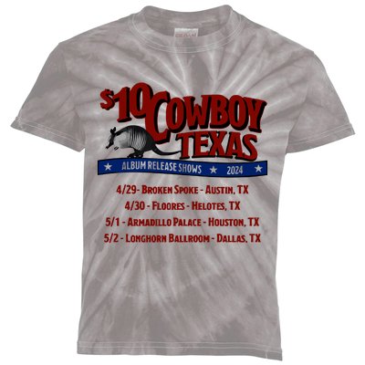 $10 Cowboy Release Charley Crockett Kids Tie-Dye T-Shirt