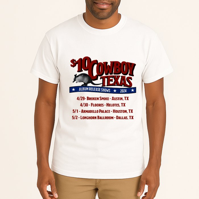 $10 Cowboy Release Charley Crockett Tall T-Shirt