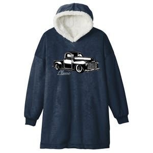 1950s Classic Truck Design Hooded Wearable Blanket