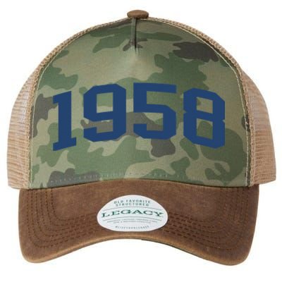 1958 Classic Vintage Grey, 65th Birthday Present Gifts Legacy Tie Dye Trucker Hat