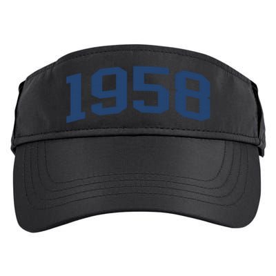 1958 Classic Vintage Grey, 65th Birthday Present Gifts Adult Drive Performance Visor