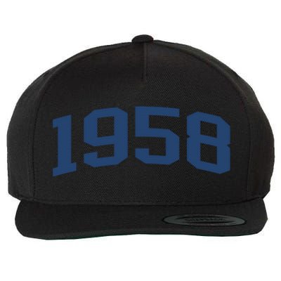 1958 Classic Vintage Grey, 65th Birthday Present Gifts Wool Snapback Cap