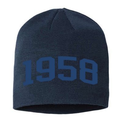 1958 Classic Vintage Grey, 65th Birthday Present Gifts Sustainable Beanie