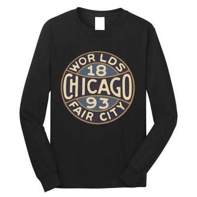 1893 Chicago WorldS Fair Vintage Design Long Sleeve Shirt