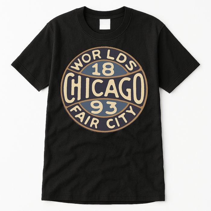 1893 Chicago WorldS Fair Vintage Design Tall T-Shirt