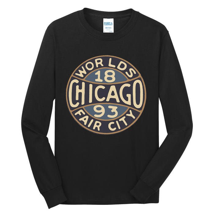 1893 Chicago WorldS Fair Vintage Design Tall Long Sleeve T-Shirt