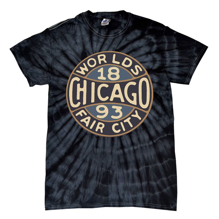 1893 Chicago WorldS Fair Vintage Design Tie-Dye T-Shirt