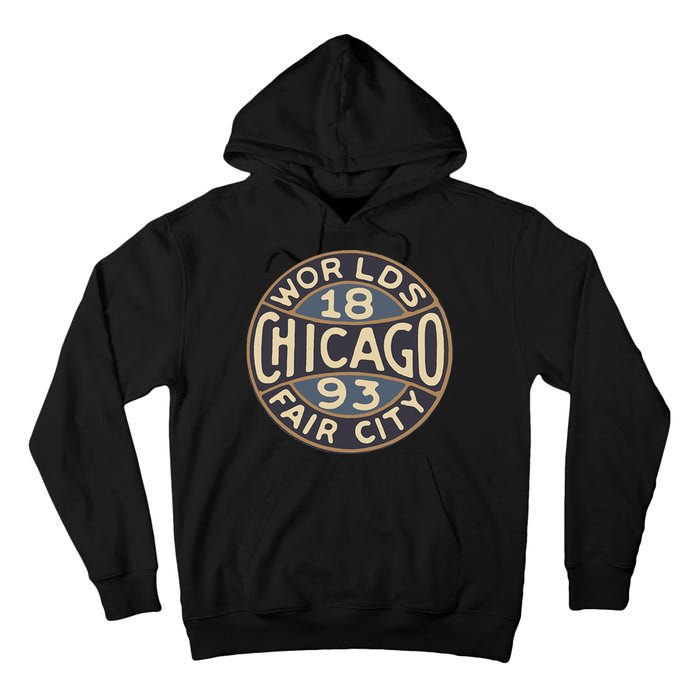 1893 Chicago WorldS Fair Vintage Design Tall Hoodie