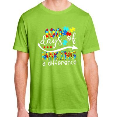 100 Days 100th Day Of School Teacher Autism Awareness Gift Adult ChromaSoft Performance T-Shirt