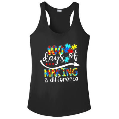 100 Days 100th Day Of School Teacher Autism Awareness Gift Ladies PosiCharge Competitor Racerback Tank