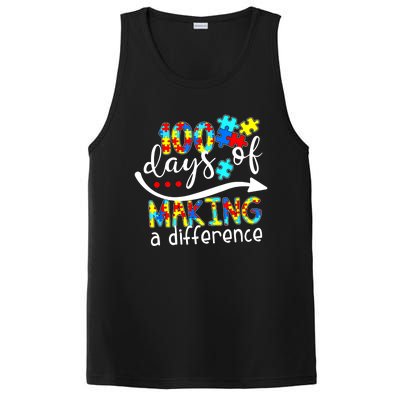 100 Days 100th Day Of School Teacher Autism Awareness Gift PosiCharge Competitor Tank